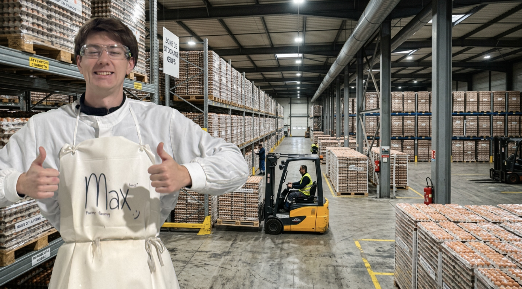 Me on the factory floor